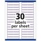 Avery TrueBlock File Folder Labels, 2/3" x 3-7/16", 750 Printable Labels, White/Purple (5666)